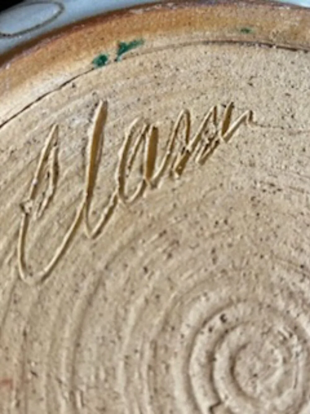 Vintage Signed Oversized Artisan Hand-Painted French Provence Art Pottery Bowl
